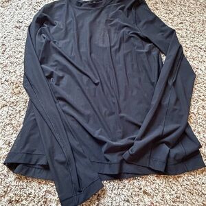 Lululemon Mesh keyhole back Black Long Sleeve Women's Top
